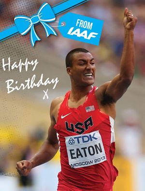 Happy birthday to decathlon world and Olympic champion as well as world record holder, Ashton Eaton! 