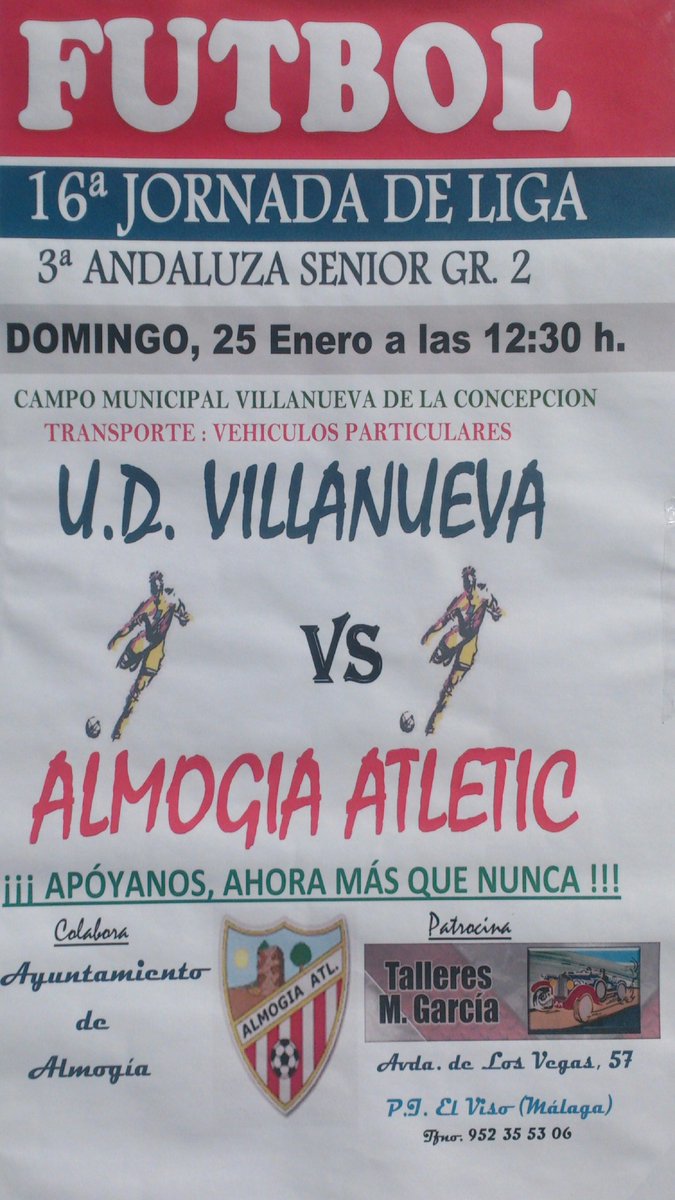 atleticalmogia's tweet photo. Cartel del partido del próximo domingo ante @udconcepcion http://t.co/NtUfqyTMZ7