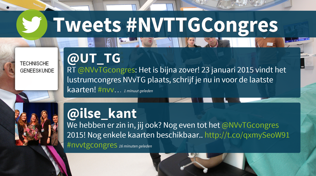 ilse_kant's tweet photo. Nog twee dagen! Laatste kaarten beschikbaar, wees er snel bij! Praat mee met #nvvtgcongres @NVvTG @UT_TG http://t.co/xM9vEI2y2y