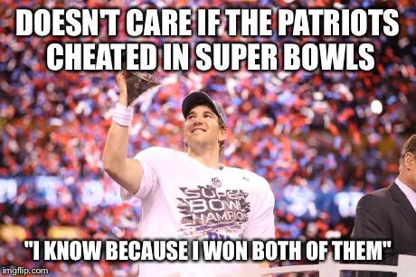 When asked about #DeflateGate, Eli Manning used Obama logic