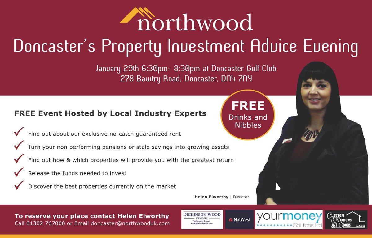 NorthwoodDonc's tweet image. Doncaster's FREE Property Advice Evening Hosted by Local Industry Experts! @DNChamber #doncasterisgreat