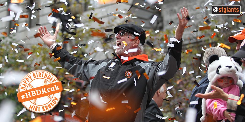 Cheers to Mike Krukow, part of the best broadcast team in MLB. HAPPY BIRTHDAY MEAT! 