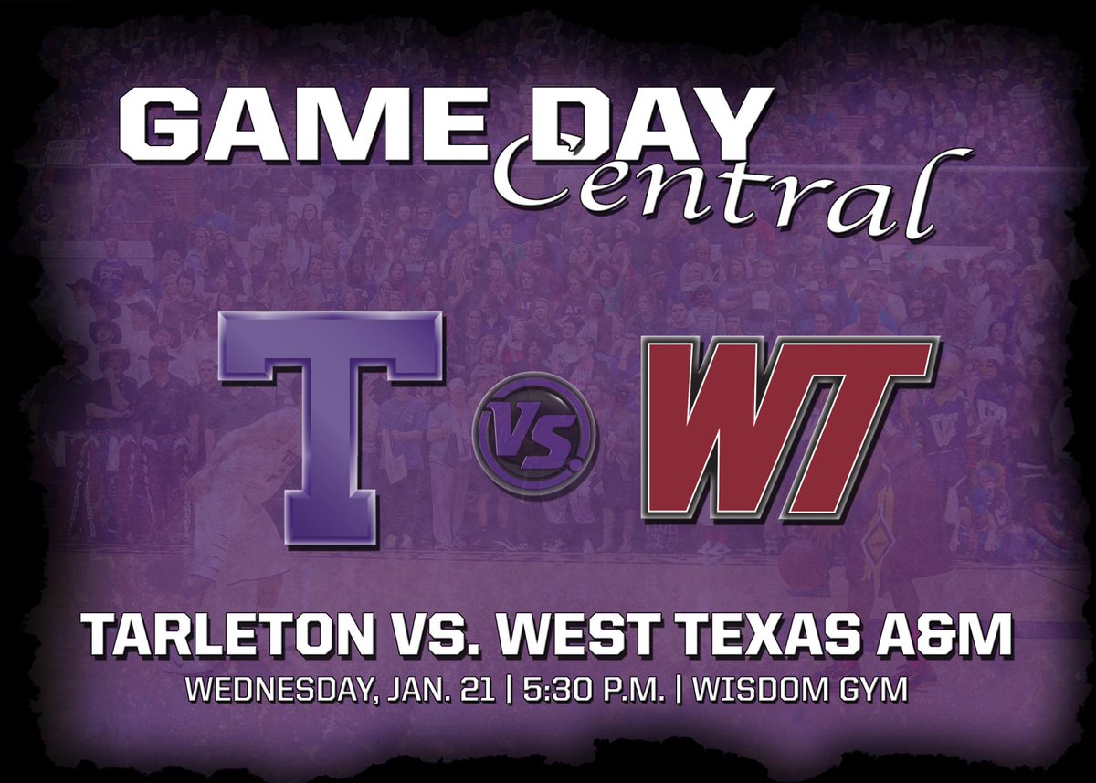 TarletonSports's tweet photo. It's Wednesday night! You know what that means? It's GAME DAY! Tarleton. West Texas A&M. 5:30 p.m. #SeeYouAtWisdom http://t.co/mtl6aFNSn2