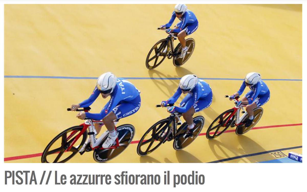 BiciLive's tweet photo. PISTA // Le azzurre sfiorano il podio
http://t.co/h9a2KTL03m
#pista #bdc #ciclismo #bicistrada #bicicorsa #ciclista http://t.co/jHKa1i4eGS