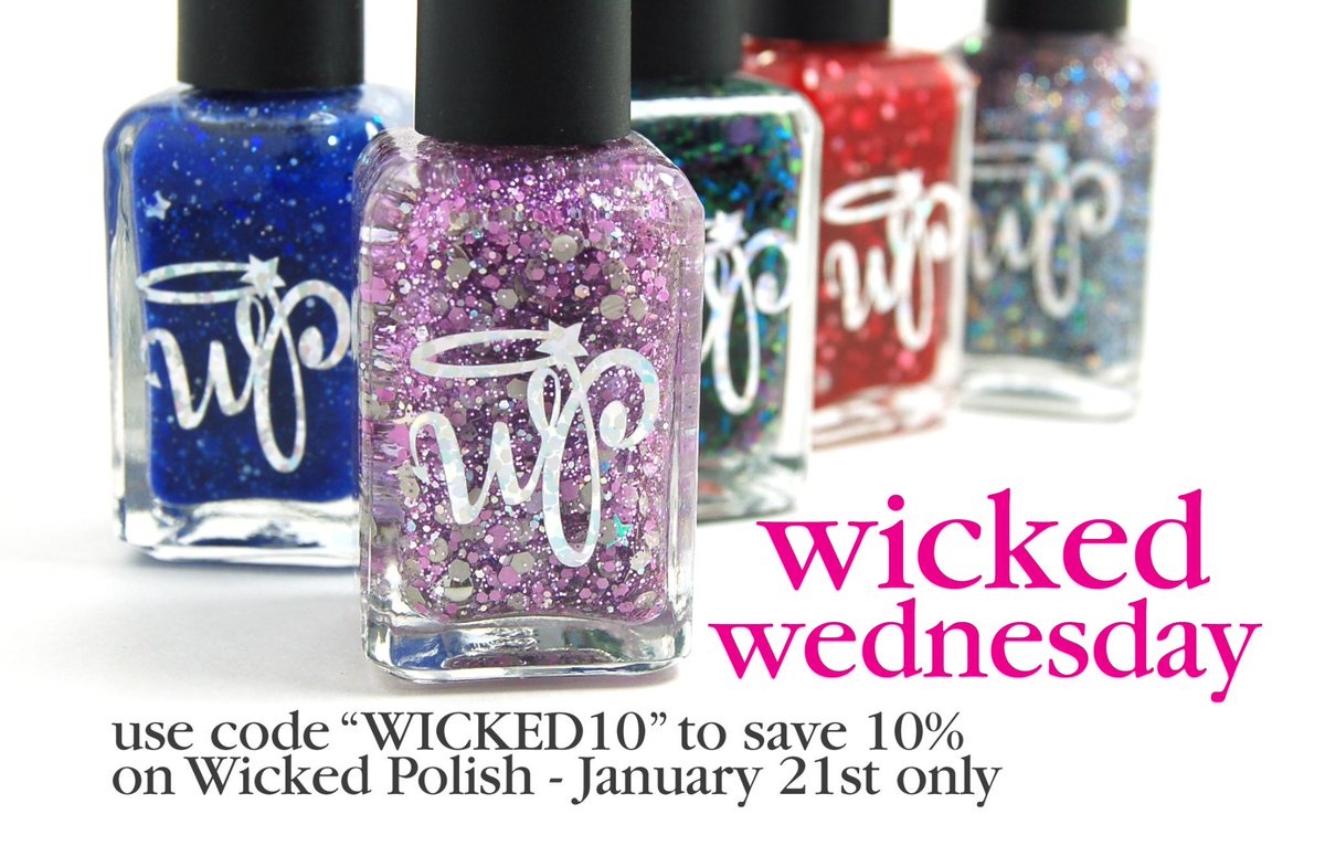 Don't forget that it is Wicked Wednesday - January 21st only - WICKED10
harlowandco.org/collections/wi… @WickedPolish