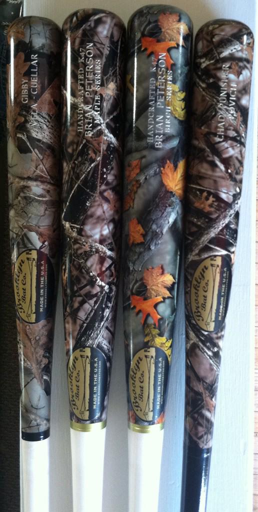 brooklynbatco1's tweet photo. @KMillar15 @IntentionalTalk Here you go camo coaches fungos and Pro maple bats. Brooklyn Bat Company http://t.co/HkHT76oK4Y