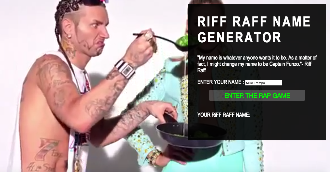 R0iff Raff Riff Raff Name Logo How Riff Raff Got His Name 😂