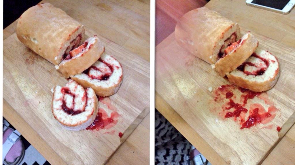 bethdoesfood's tweet image. Another cracking bake by @iambrons Managed to take a picture before demolishion began. #quickhands #eatme #swissroll