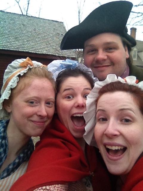 CW_MgtHunterShp's tweet photo. #MuseumSelfie a mini history version of @TheEllenShow Oscar selfie. #historynerd  @colonialwmsburg  @FortTiconderoga http://t.co/S75UBu8mHa