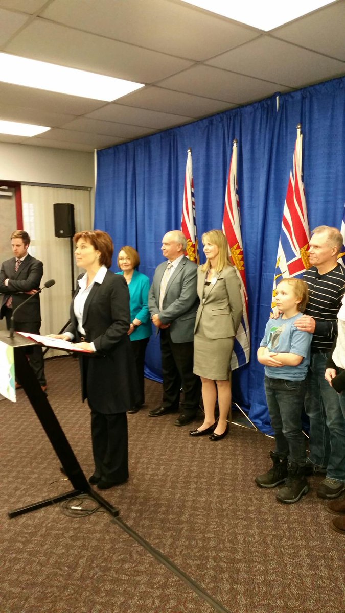 <a href="/christyclarkbc/">Christy Clark</a> &amp; Minister Bennett annouce $1mil donation to BC Children's Hospital from Mining for Miracles <a href="/BCCHF/">BCCH Foundation</a>