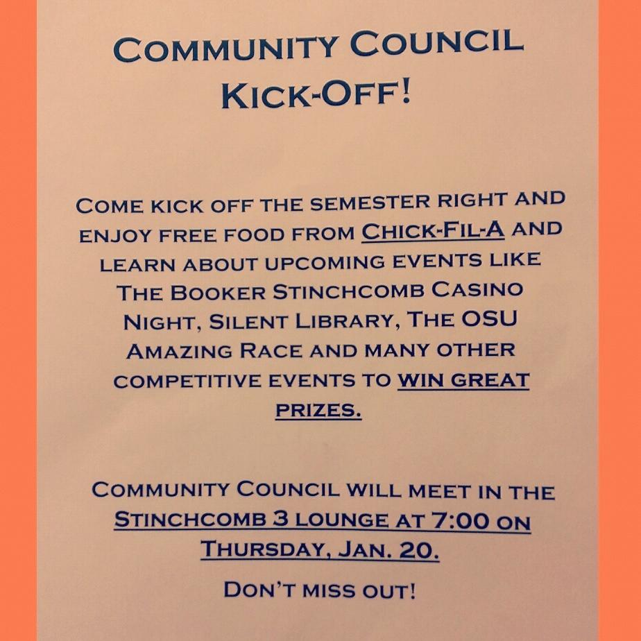 Booker_stinch's tweet photo. Tomorrow night will be the kick off to the spring semester!! And boy do we have plans for you! Come to the meeting!!! http://t.co/NkxNnvRRFb