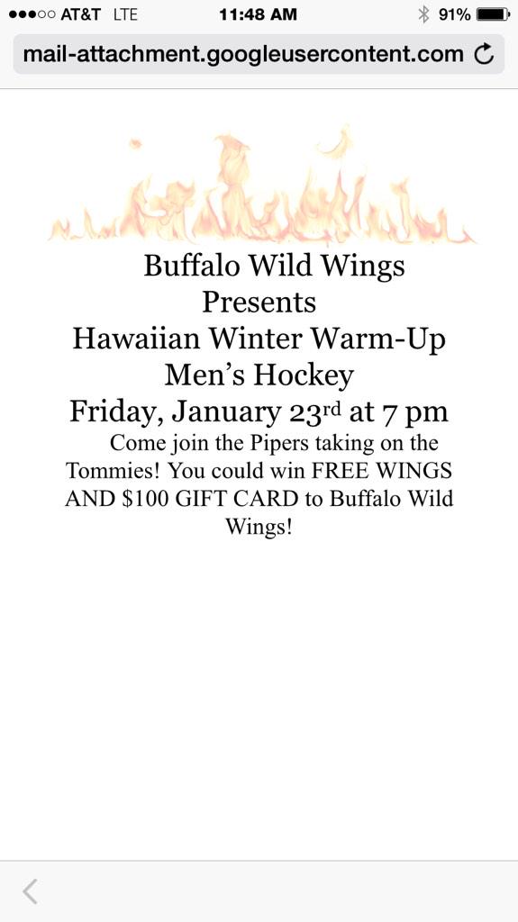 HamlineHockey's tweet photo. MIAC play continues this weekend as the Pipes take on UST in a home and home matchup. http://t.co/QmOSOzN45n