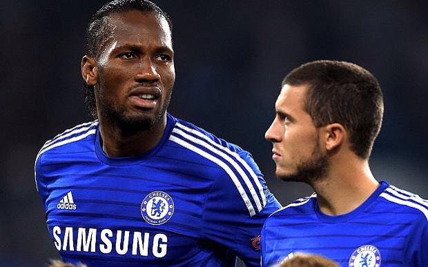 Footballogue's tweet photo. [#Décla] Drogba sur Eden Hazard: "Le monde est dingue de CR7 et Messi. Mais nous, à Chelsea, on a les 2 en 1 joueur." http://t.co/BYL0OSNXqn