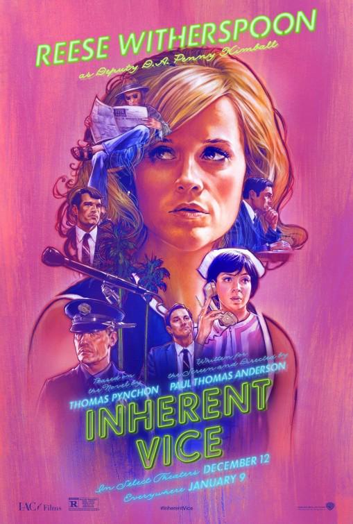 BenAtRocket's tweet image. Gorgeous illustration by BLT Comms for @seeinherentvice evokes the work of both Robert McGinnis and Tyler Stout