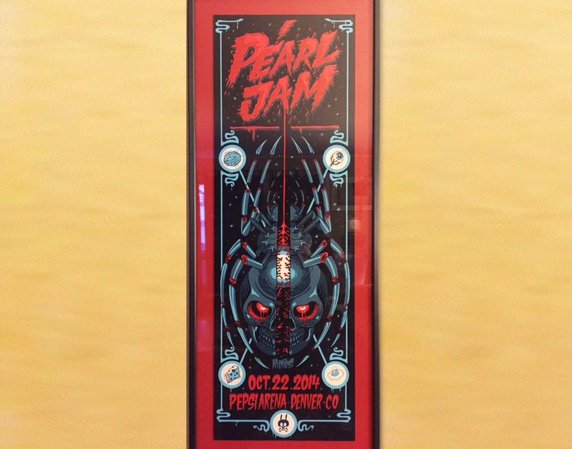 PearlJam's tweet photo. RT @MelanieLEscobar My gift to my husband. Nothing has ever gone up on our walls so quickly. #PJFall2014 #PearlJam http://t.co/zwUEVcHWBk