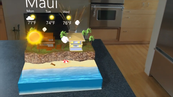 gizbot's tweet photo. BREAKING: Microsoft Holographic headset -- HoloLens announced with high-end CPU and GPU #Windows10 http://t.co/klvGFOBbrL