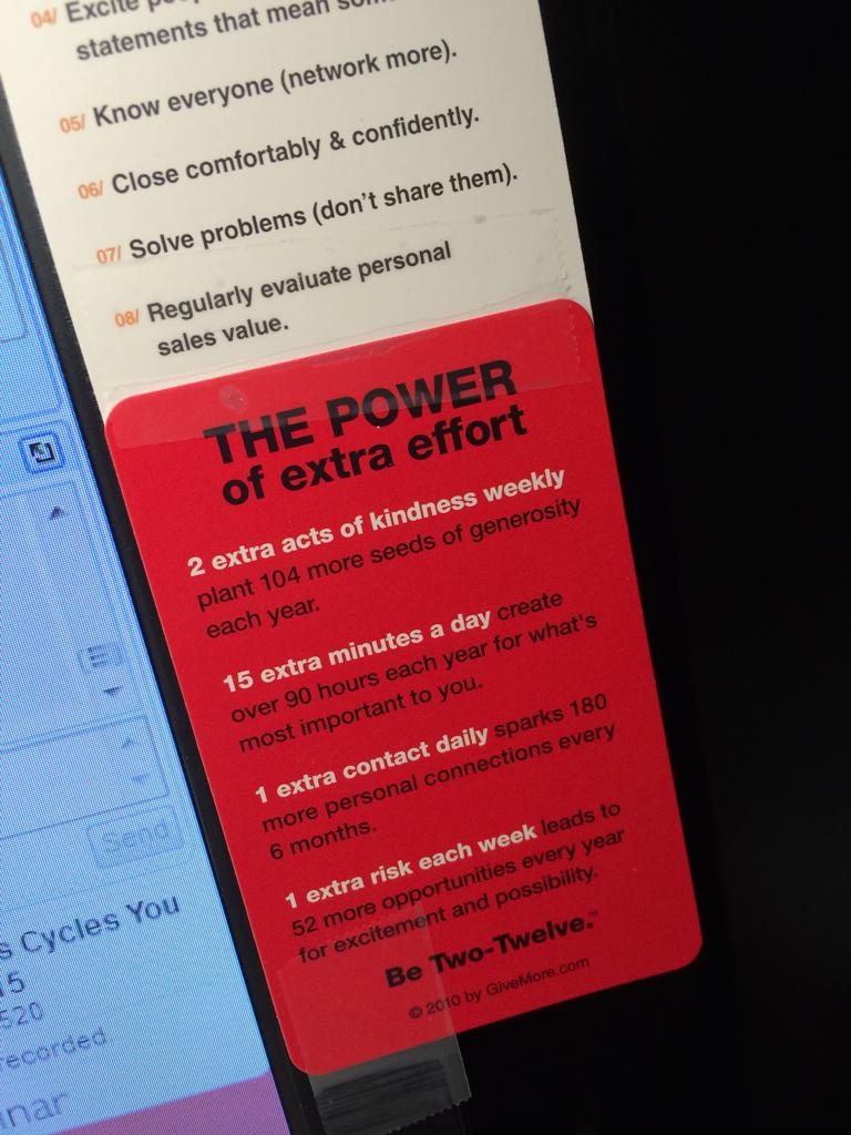 ChrisSanderson's tweet photo. The power of extra effort! #Sales #realestate #generositygeneration http://t.co/d5tJ24jyts