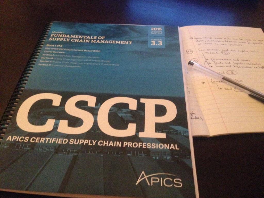 APICS CSCP Section A finished! 
Coming up Secton B &amp; C for next class pre-work!🎉😄