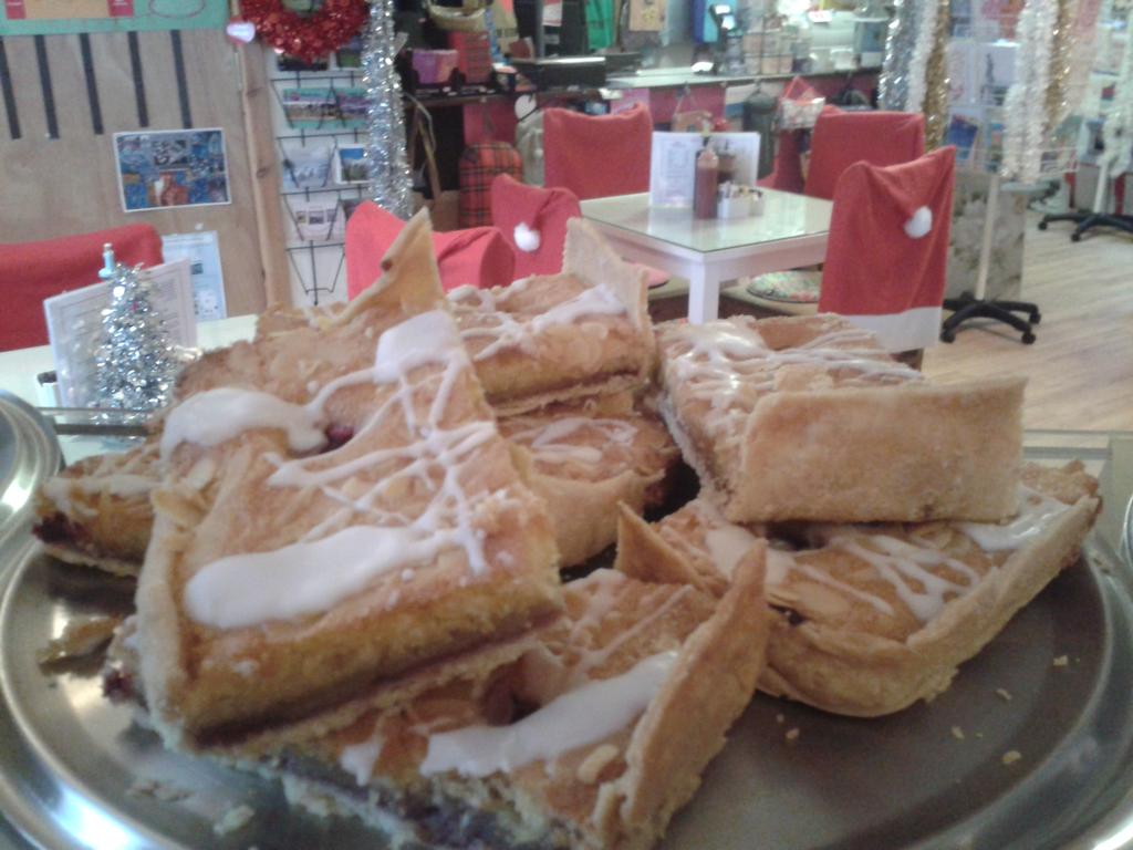 #TrailofCrumbs Raspberry Bakewell Slice at #Lochboisdale Cafe #SouthUist #hebrides #sailing #golf