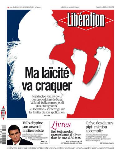 A la une jeudi : Ma laïcité va craquer

journal.liberation.fr/publication/li…