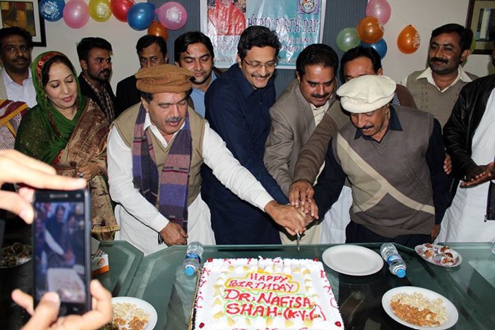 KYCPAKISTAN's tweet photo. #KYC team celebrated Birthday of our great leader Dr:@ShahNafisa MNA and Ptaron In-Cheif of #KYC http://t.co/PV4L6EFKxE