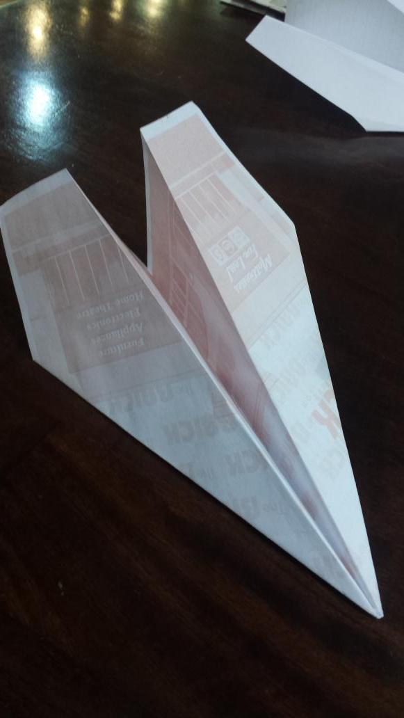 My second professional job, making paper airplanes lol