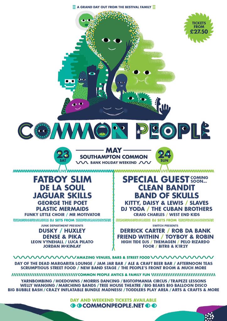 Fatboy Slim (@fatboyslim) on Twitter photo I'm playing the inaugural <a href="/cpeoplefest/">Common People</a> in Southampton. Pre-sale tickets available here now: ticketline.co.uk/common-people/… I'm playing the inaugural <a href="/cpeoplefest/">Common People</a> in Southampton. Pre-sale tickets available here now: ticketline.co.uk/common-people/…
