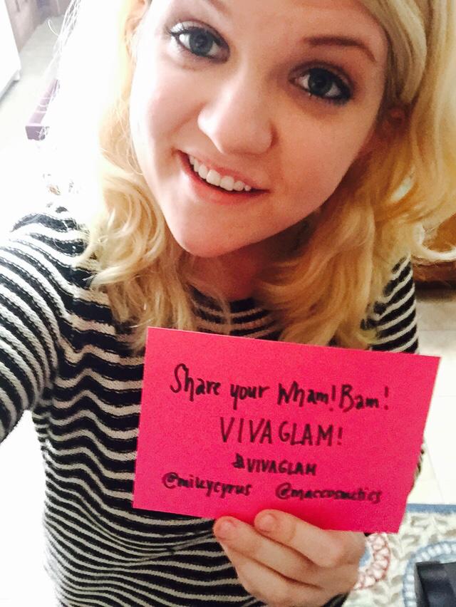 HeartBeatsMiley's tweet photo. Thanks so much @MACcosmetics &amp; @MileyCyrus for this! Best birthday gift ever! #VIVAGLAM http://t.co/AterSrF2me
