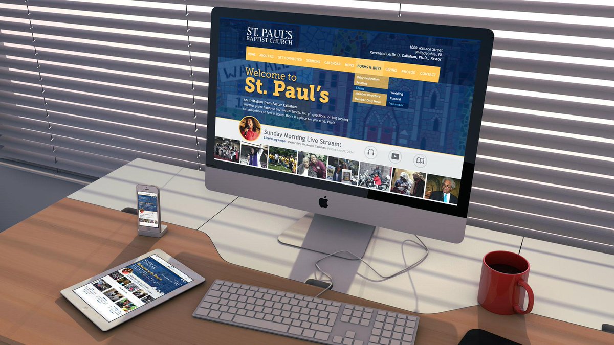 215Media's tweet image. Excited to announced another completed website for Saint Paul the Baptist Church #WebDesign #GraphicsDesign