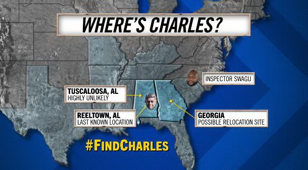 finebaum's tweet image. We're forming a search party led by 'Inspector Swagu' @mspear96 to track down one of our best callers #FindCharles