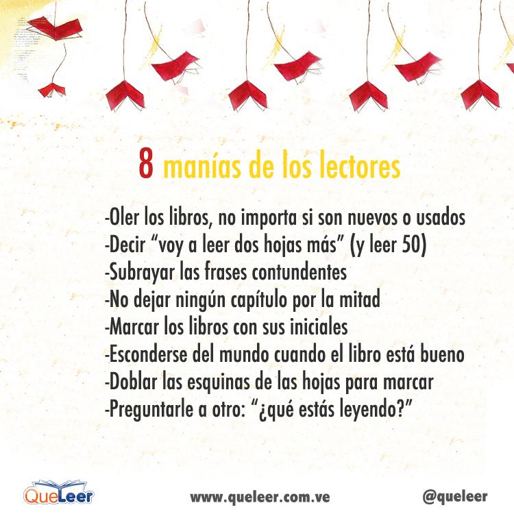 QueLeer's tweet photo. Algunas de nuestras manías como lectoras son: #queleer #Leer #ManíasdeLectores http://t.co/LOFfUg48EF