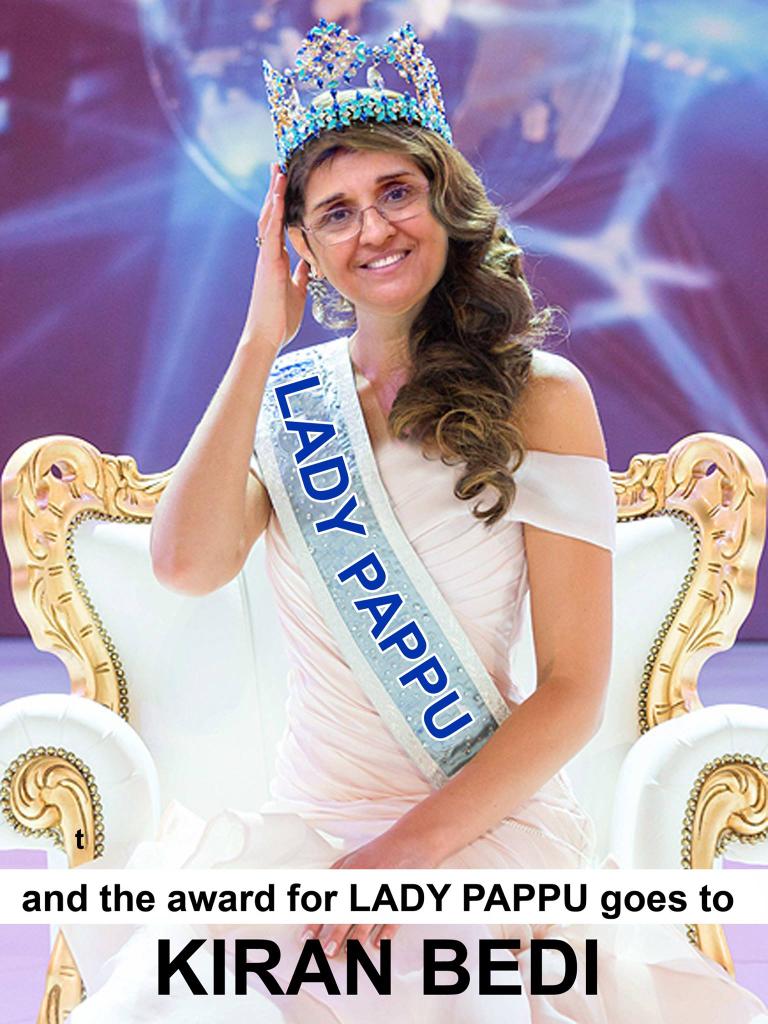 Asma_Sayyed's tweet photo. @thekiranbedi :Congratulations mam you have done it. #LadyPappu http://t.co/ji9JNuCIhP
