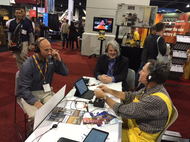 Wood_Trac's tweet photo. Enjoying ourselves at #IBSVegas On the air here with James Carey of the @CareyBrothers and @stevekleber @IBSVegas http://t.co/vq4IZg9QcD