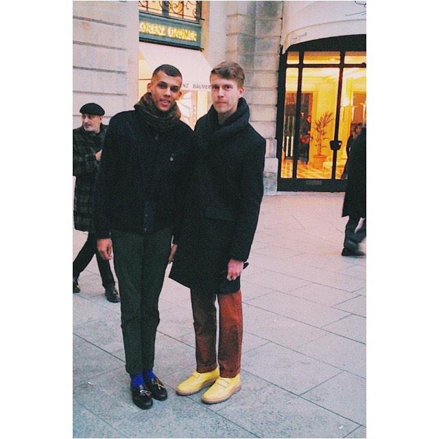 StromaeWorld's tweet photo. Au défilé Van Beirendonck cet après-midi. #Stromae http://t.co/jnf8rauSeh