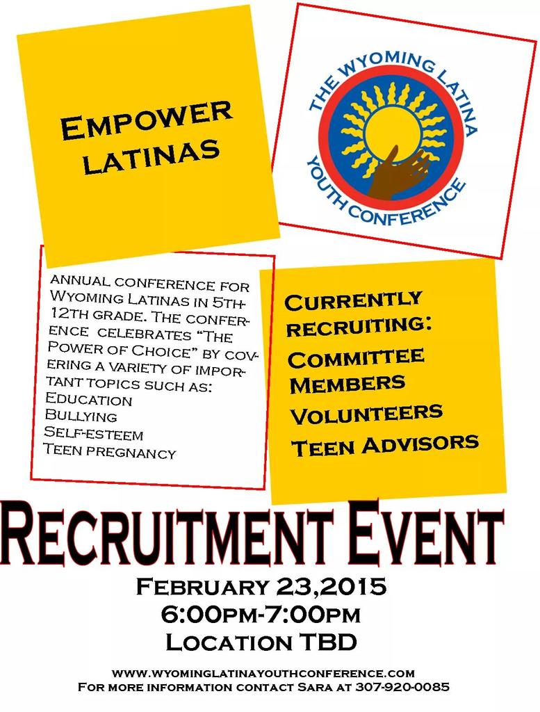 Want to help? Mark your calenders and learn how. #volunteering #latinas #Wyoming  #empoweringwomen