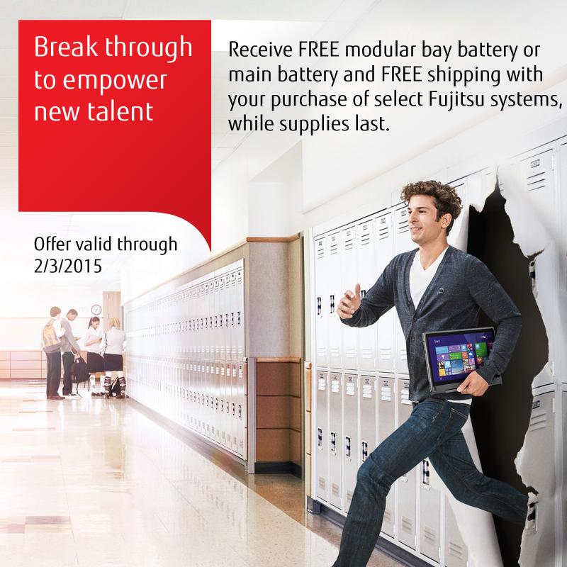 shopfujitsu's tweet photo. Break through to empower new talent! Check out Fujitsu special offer today! http://t.co/RSlcZYyUGC http://t.co/gM41Ix3a98