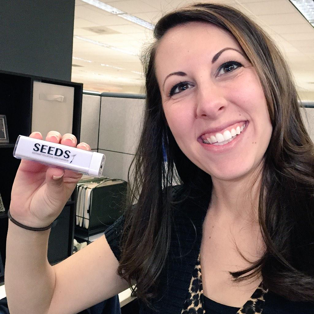 timothyharfield's tweet photo. @snparisi is super happy with the #seeddata swag for the #LearningAnalytics symposium at @EmoryUniversity next month http://t.co/OTya1WpmlC