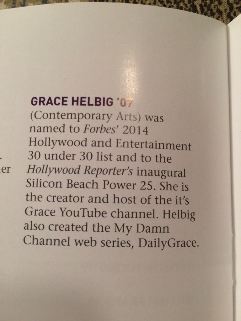 gabbyscordo's tweet photo. Found this excerpt in Ramapo's magazine. They forget to mention #GraceHelbigProject -I'll let 'em know. @gracehelbig http://t.co/F5e72EL0Fg