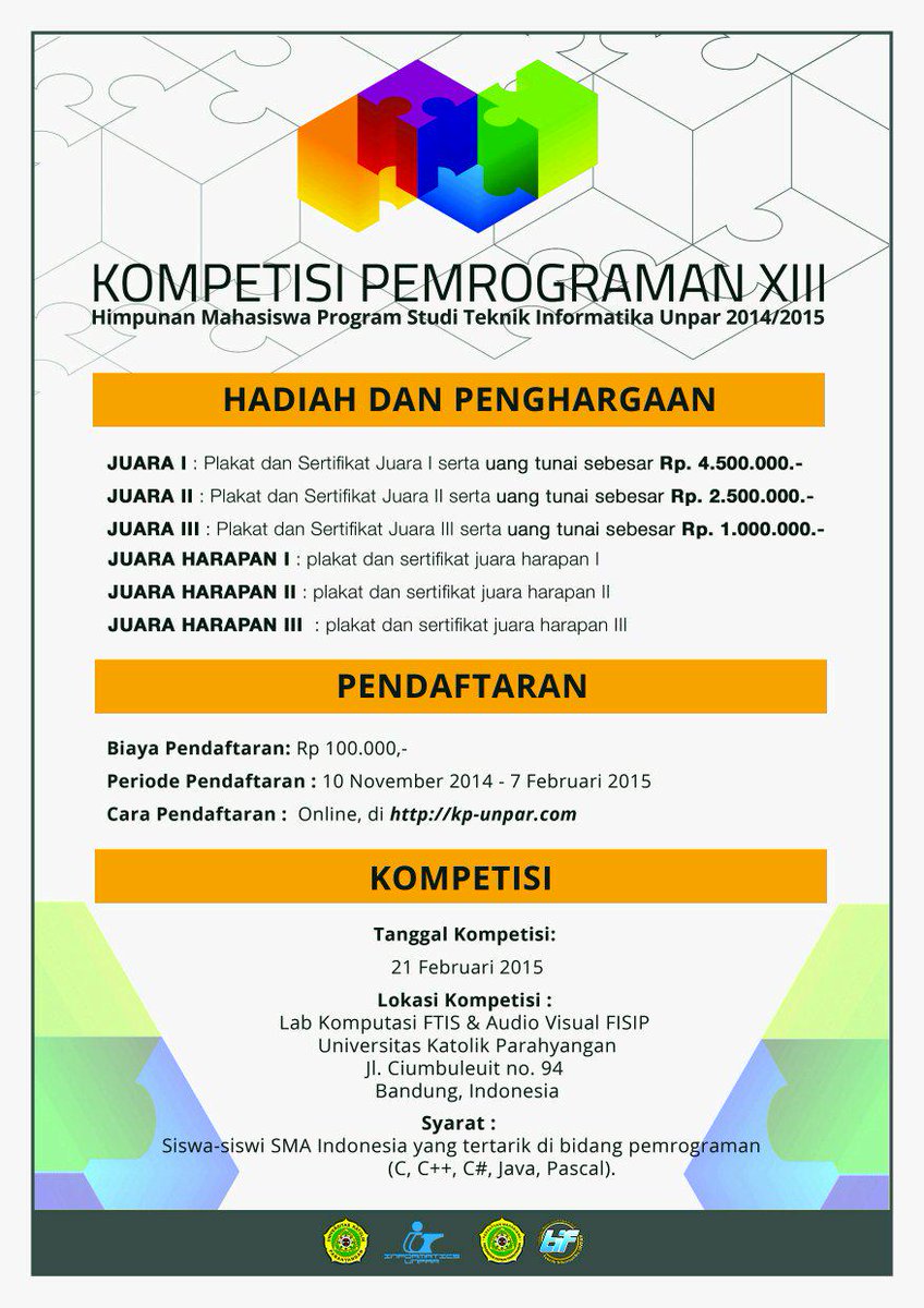 @mataramnewscom Ikuti KP XIII dari Unpar sekarang juga! Menangkan hadiah menarik! Info: kp-unpar.com