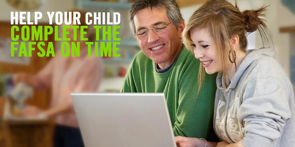 FAFSA's tweet photo. Parents: Tips to Help Your Child Complete the #FAFSA: http://t.co/CdDwoOqfCu http://t.co/o2g8bq8DM6