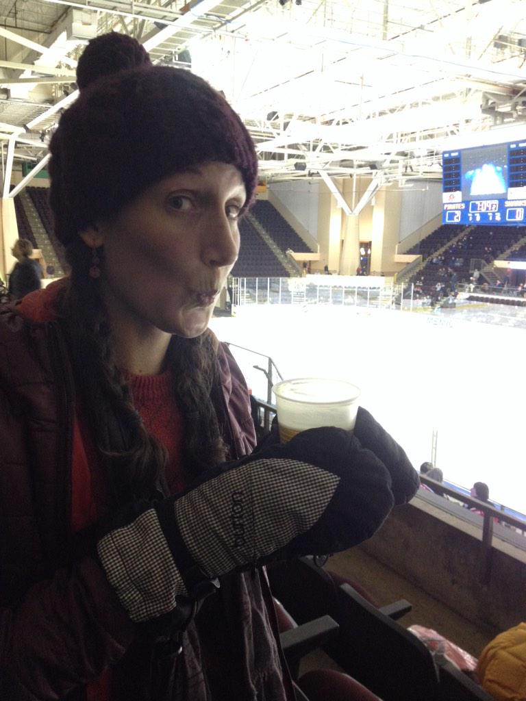 Even MORE excited that I get to enjoy a <a href="/risingtidebeer/">Nathan Sanborn</a> Daymark with the <a href="/PortlandPirates/">Portland Pirates</a> #thankgoodnessforgoodbeer