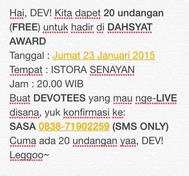 Yuk dev kita bareng2 datang untuk support abang <a href="/DiDevirzha/">Virzhaofficial</a> dari dekat!!! Ditunggu lhoo!