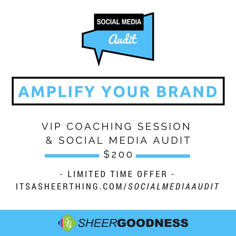 ITSaSHEERthing's tweet photo. Amplify Your Brand ::: @SheerGoodness is offering a VIP Coaching Session and Social Media Audit for $200 >>> http://t.co/WMt6GTjTS6