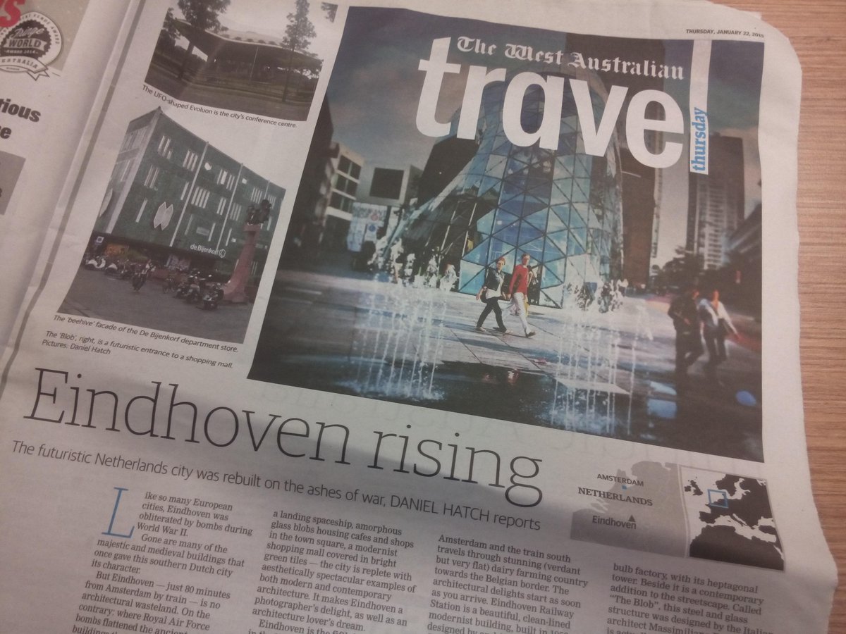 RolfKarst's tweet photo. Today in the @thewest_com_au a full page article about the Dutch city of Eindhoven. @gem_Eindhoven http://t.co/pGle1RSxnC