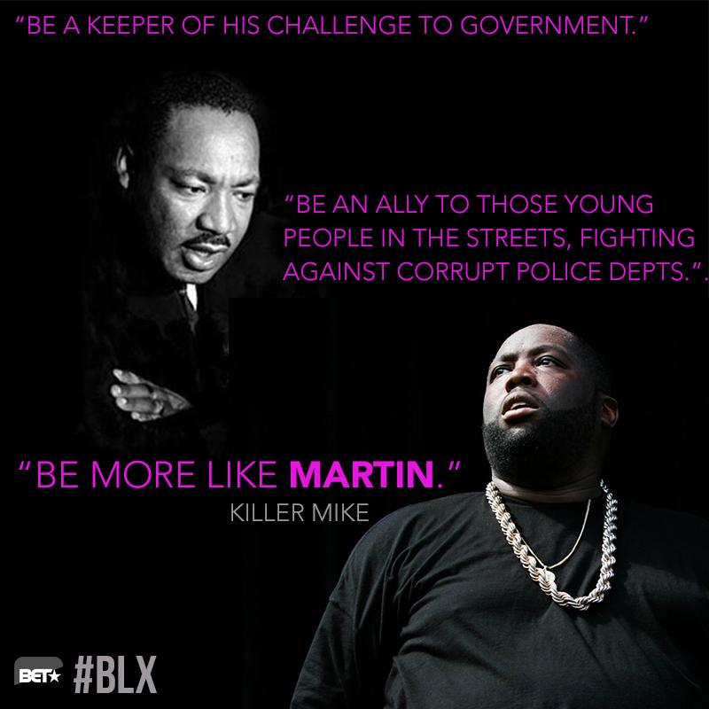 Wise words from <a href="/killermikeGTO/">Follow @KillerMike</a> in his MLK OP-Ed. Mike gets even more personal with us, here: bet.us/1L1ZkBN
