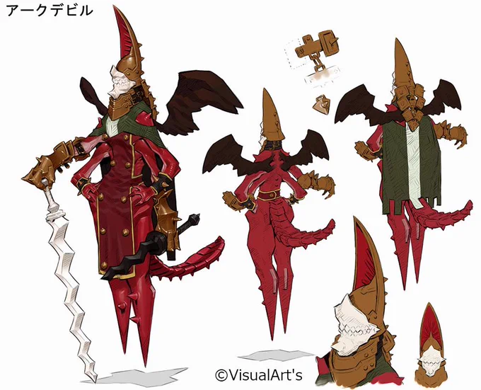 パンデモニウムオンライン(仮)最後。ビジュアルアーツ様、デザイン画の掲載許可をいただきありがとうございました! 