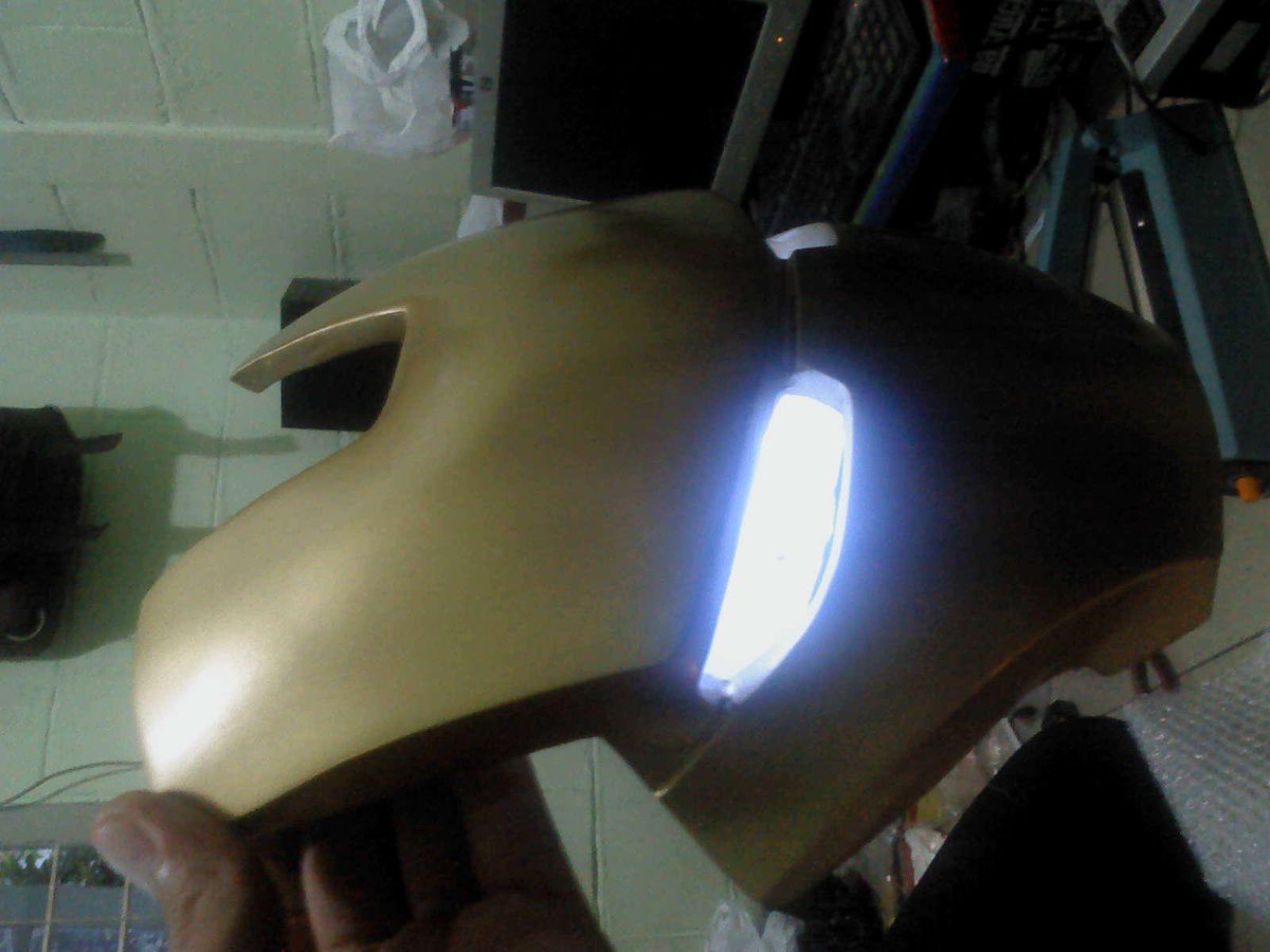 Iron Man Mk3 Faceplate, 1:1 Scale w/LED eyes by GIGA artwork