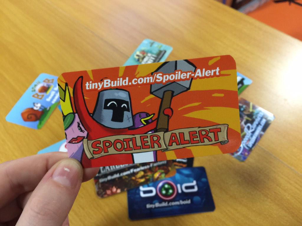 lerika's tweet photo. @Komizart @bboygames @MegafuzzGames #tinyQuest cards of your games for #PAXSouth :)) http://t.co/Kpuy3OZn4a