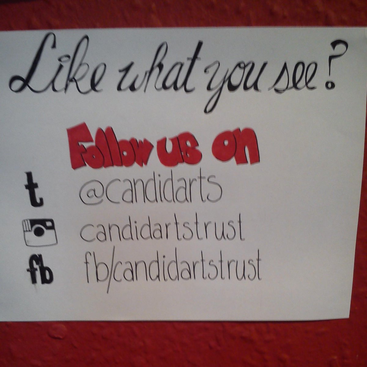 Keep up to date with everything that's happening <a href="/candidarts/">Candid Arts Trust</a>