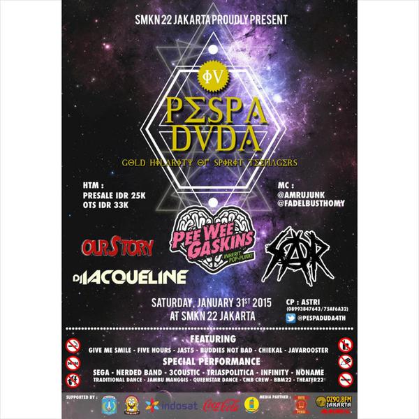 Java_Rooster's tweet photo. ini nih acaranya Smk 22 "Pespa Duda 4th" pasti nyesel dong ya kalo di lewatkan.. http://t.co/v6keFoskcD